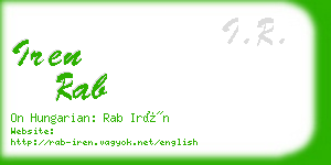 iren rab business card